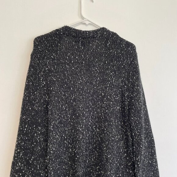 APT. 9 APT.9 Long Cardigan Black Silver Metallic Open Front Longline Sweater XXL - Picture 14 of 15